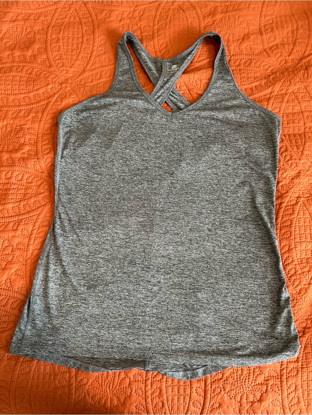 C9 by Champion Heather Gray Cross-Back Performance Tank